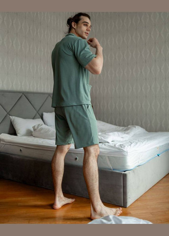 Чоловічий піжамний костюм колір зелений р.L 453363 New Trend (286330030)