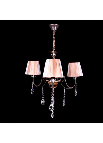 Классическая люстра с абажурами на 3 лампочки NH5268/3/COFFEE+FGD No Brand (352229509)