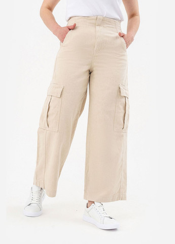 Широкі жіночі джинси з накладними кишенями Denim - (302979608)