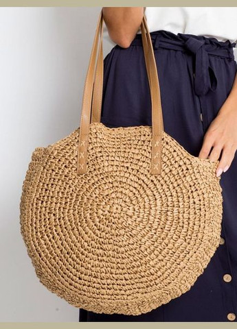 Жіноча літня плетена кругла сумка Шоппер No Brand (293510672)