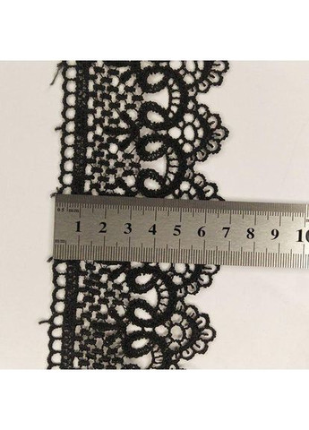 (1 метр) Кружево макраме 6.5 см цвет - черный (22M-SF-3112-2) Plus-plus (352751520)