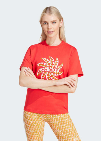 Червона всесезон футболка x farm rio graphic adidas