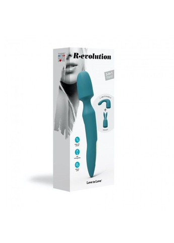 Вібромасажер R-EVOLUTION TEAL ME 2 насадки Love To Love (316253628)