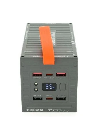 Батарея універсальна 60000mAh, PD/20W, QC/22.5W, Gray (RPP-609G) Remax (397952627)
