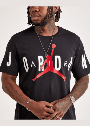 Чорна футболка чоловіча air stretch t-shirt dv1445-010 чорна Jordan