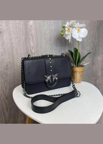 Женская мини сумочка клатч с цепочкой и магнитом 3 отделения черная (sku_771КР) No Brand (330576410)