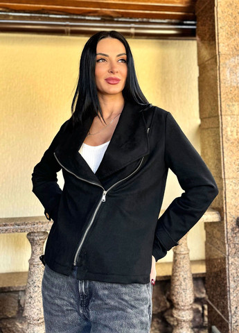 Чорна куртка-жакет косуха Fashion Girl Nessa