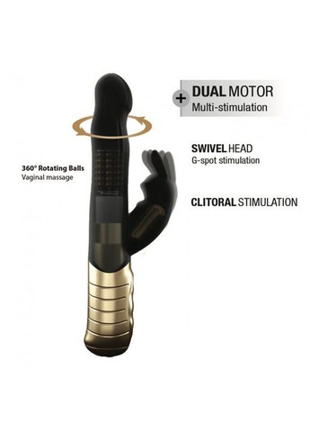 Вібратор-кролик Baby Rabbit Gold 2.0 з перлинним масажем і головкою, що обертається Dorcel (369949210)