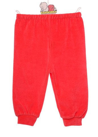 Червоний зимній костюм з довгим рукавом для велюрової дівчинки в ромбік червоний 80 см (26756) BABYKROHA