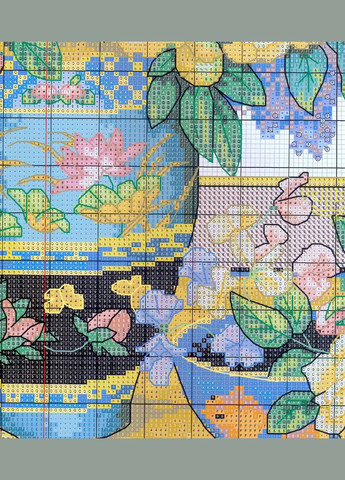 Набір для вишивання "Oriental vase", AIDA 14CT,48*54 см. БЕЗ нанесення на канву схеми. Joy Sunday (313614311)