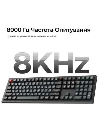 Клавіатура V6 8K Super Red Switch Black RGB (V6W-D1-UA) Keychron (399970061)