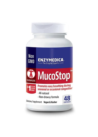 Добавка MucoStop - 48 caps Enzymedica (280899263)
