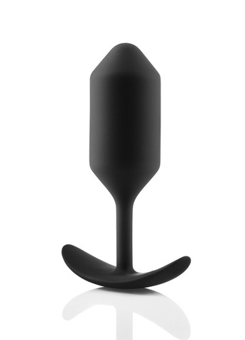 Анальная пробка со смещенным центром тяжести Snug Plug 3, силиконовая, черная B-Vibe (292012158)