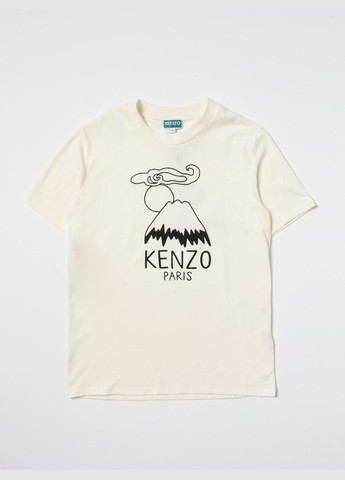 Кремова демісезонна футболка, арт. 25805, гора, 152 см, 12 років Kenzo