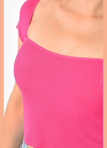 Топ у рубчик жіночий рожевого кольору Let's Shop (299704285)