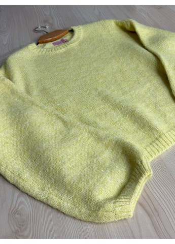 Жовтий демісезонний светр жіночий fancy matinee 6119 оверсайз меланж No Brand