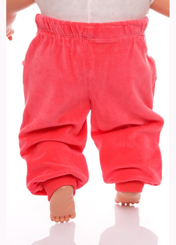 Красный зимний костюм с длинным рукавом для девочки велюровый косичка красный 80 см (27604) BABYKROHA