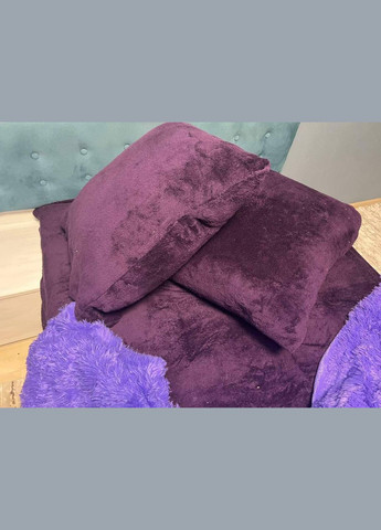 Плюшевое постельное белье Евро 200х230 см наволочки 2 х 70х70 см (П4К-Al-plush-travka-002) No Brand (308755233)