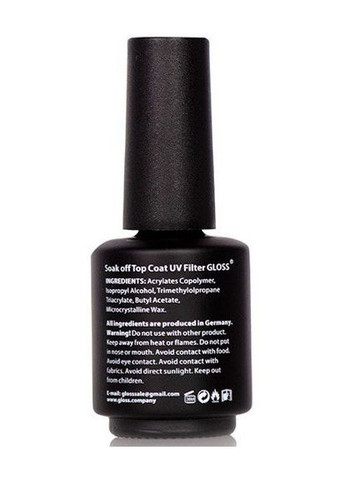 Топ для гельлака с УФ-фильтром UV Filter Top Coat, 11 мл Gloss (315342059)