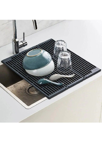 Складна сушарка решітка з нековзною основою на мийку раковину для сушіння посуду овочів фруктів 43×38,7×1,4 см (480812-Prob) Unbranded (344464791)