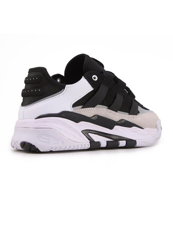 Чорні Осінні кросівки чоловічі adidas nitebal black white beige адідас найтбол No Brand