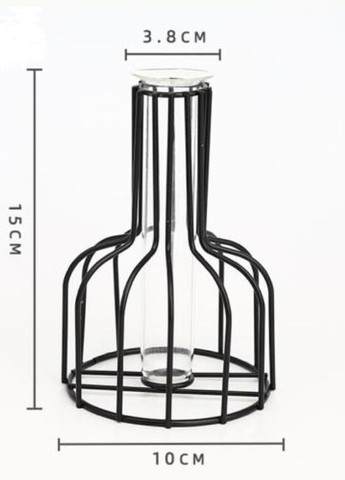 Декоративная настольная ваза с колбой черная No Brand (278594449)