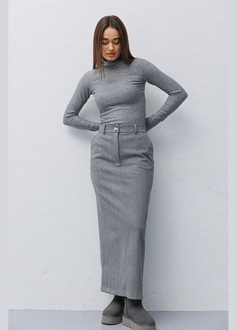 Тепла спідниця-олівець довга темно-сірого кольору Arjen (294907036)