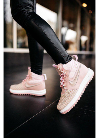 Рожеві Осінні кросівки чоловічі nike duckboot 17 pink найк дакбут No Brand