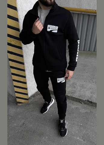 Чоловічий спортивний костюм чорний No Brand (367982280)