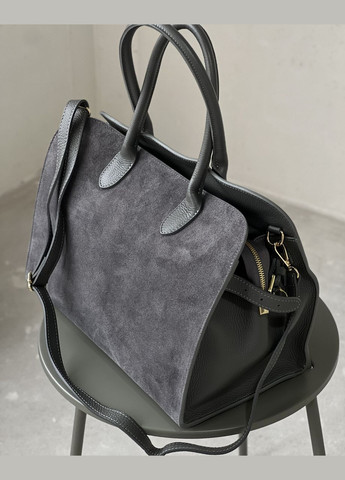 Жіноча шкіряна сумка JOLLY темно-сіра 803002 Vera Pelle (318831781)