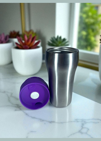 Термочашка с крышкой и кнопочным механизмом T12, Purple VHG (360771931)