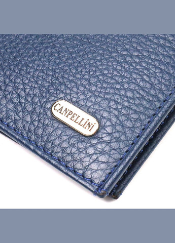 Мужской компактный кошелек из натуральной кожи флотар 21872 Синий Canpellini (331908221)