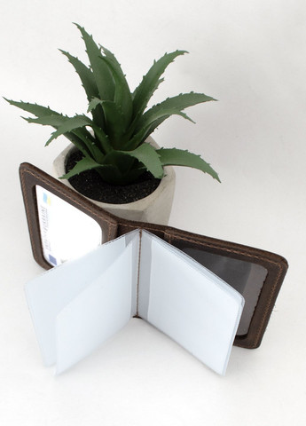 Подарунковий набір для чоловіка в коробці №42 (коричневий) ремінь, портмоне, обкладинка ID паспорт HandyCover (302211523)