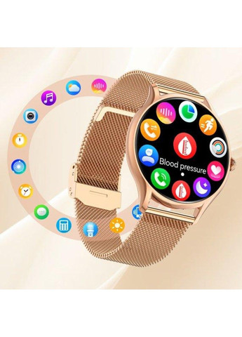 Женские умные наручные часы Smart Milano Gold Steel 2 ремешка UWatch (314483078)