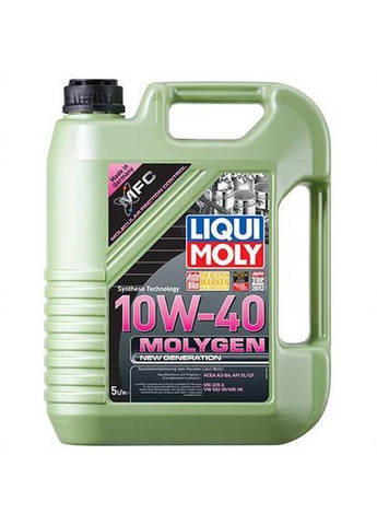 Масло моторное Molygen New Generation 10W-40 (Канистра 5л). (9061/9951) Liqui Moly (366299064)
