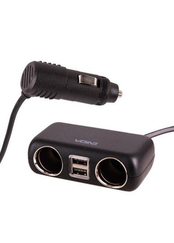 Разветвитель прикуривателя 2 выхода + 2USB 2400mA 12/24V SC-2004L провод VOIN (362607641)