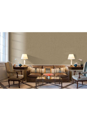 Метрові однотонні шпалери рогожка коричневі вінілові на флізеліні німецькі для спальні, залу, кухні рулон 10 м MARBURG (371775449)