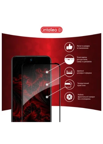 Стекло защитное (1283126599361) Intaleo Full Glue Tecno Spark 30C Black (366660721)