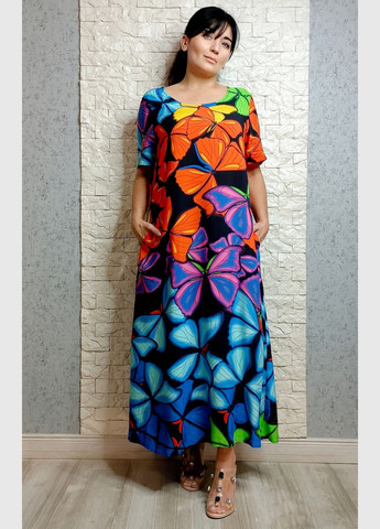 Чорна повсякденний, кежуал сукня а-силует Natalia Fashion