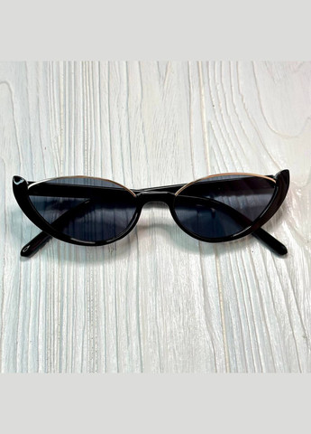 Жіночі окуляри сонцезахисні стильні чорний колір котяче око LIGHT (315889599)