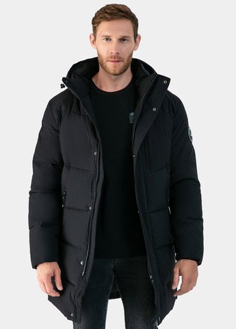 Чорна зимня куртка чорна з наповнювачем "біо пух" 3xl Avecs