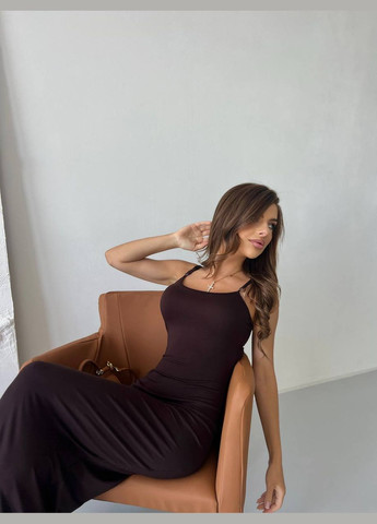 Коричневое повседневный, вечернее платье Україна однотонное