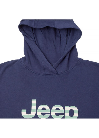 Женское Худи HOODED CROPPED SWEATSHIRT Striped Print Синий Jeep (333958496)