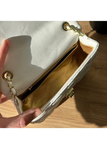 Жіноча сумка крос боді білого кольору з якісної еко шкіри No Brand (362588052)