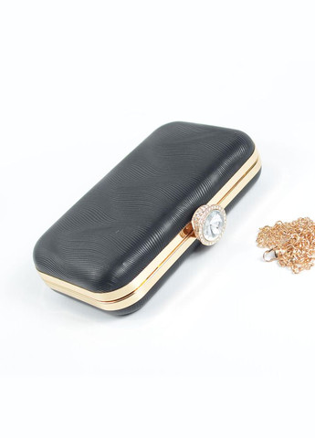 Чорний вечірній жіночий маленький клатч бокс на ланцюжку No Brand (305834026)