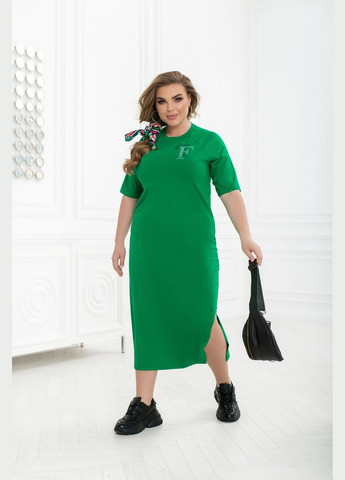 Зеленое платье Minova с надписью