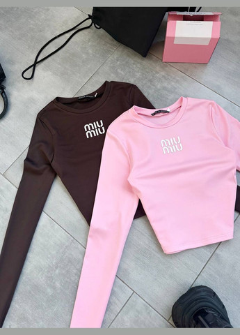 Женский укороченный лонгслив с трендовой надписью Adelante (317286671)