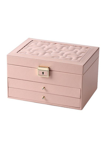 Скринька SP-01265 для прикрас та ювелірних виробів трирівнева на замку з ключем 23*17*13,5 см Casegrace (362455919)