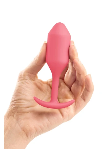Анальна пробка із зміщеним центром ваги Snug Plug 2 каралова - CherryLove B-Vibe (293819454)