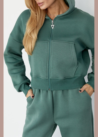 Жіночий спортивний костюм із начосом на блискавці Liton (296909086)